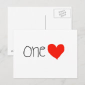 Postale Un coeur ! Carte postale! (Devant / Derrière)
