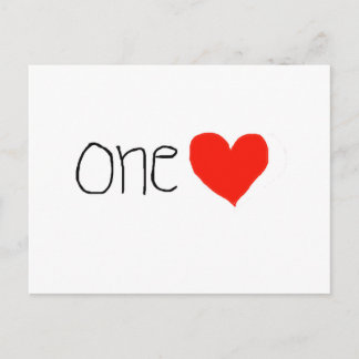 Postale Un coeur ! Carte postale!