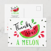 Postale Un Dans Un Melon Premier Carte de remerciements An (Devant / Derrière)