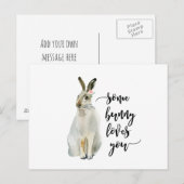 Postale un lapin vous aime carte pour notes de carte posta (Devant / Derrière)