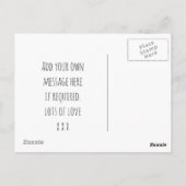 Postale un lapin vous aime carte pour notes de carte posta (Dos)