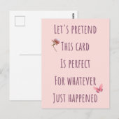 Postale Une carte à chaque occasion (Devant / Derrière)