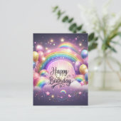 Postale "Une carte d'anniversaire vibrante" (Debout devant)