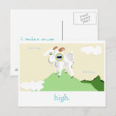 Postale Une Carte De Chèvre Très Mince. (Devant / Derrière)