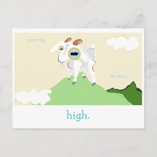 Postale Une Carte De Chèvre Très Mince. (Devant)