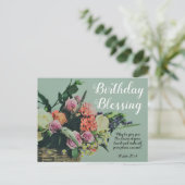 Postale Une carte de vœu d'anniversaire Psaume 20:4 (Debout devant)