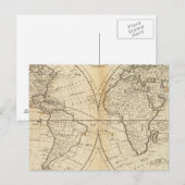 Postale Une carte du monde (Devant / Derrière)