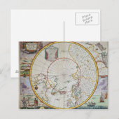 Postale Une carte du Pôle Nord (Devant / Derrière)