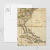 Postale Une carte exacte des États-Unis (Devant / Derrière)