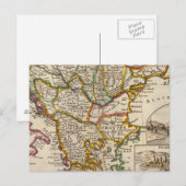 Postale Une carte générale de la Turquie en Europe (Devant / Derrière)