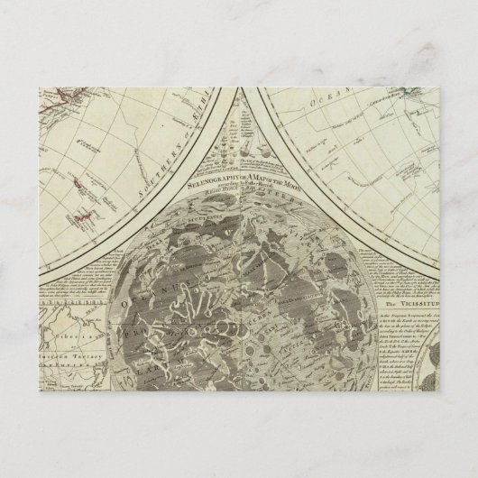 Postale Une carte générale du globe terrestre ou du monde (Devant)
