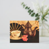 Postale Une Carte Post Time Tea démodée (Debout devant)