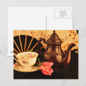 Postale Une Carte Post Time Tea démodée (Devant / Derrière)