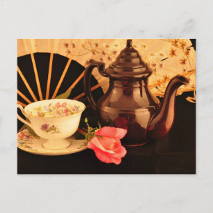 Postale Une Carte Post Time Tea démodée