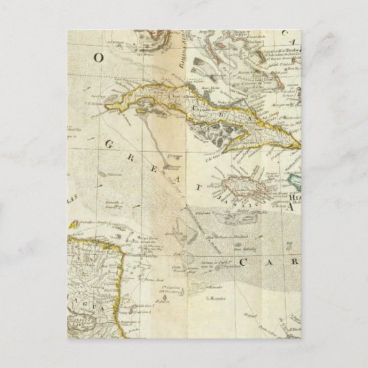 Postale Une Carte Précise De La Section Sud De L'Amérique  (Devant)