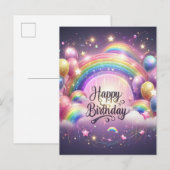Postale Une carte vibrante de fête d'anniversaire (Devant / Derrière)