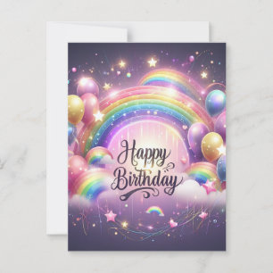 Postale Une carte vibrante de fête d'anniversaire