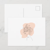 Postale Une jolie dame d'inspiration bohème sur une carte  (Devant / Derrière)