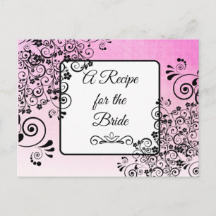 Postale Une recette pour la carte de recette de mariage de