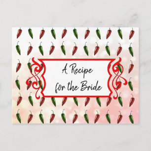Postale Une recette pour la carte de recette de mariage de