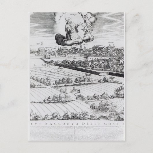 Postale Une section d'une carte de Milan, 1640 (Devant)