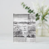 Postale Une section d'une carte de Milan, 1640 (Debout devant)