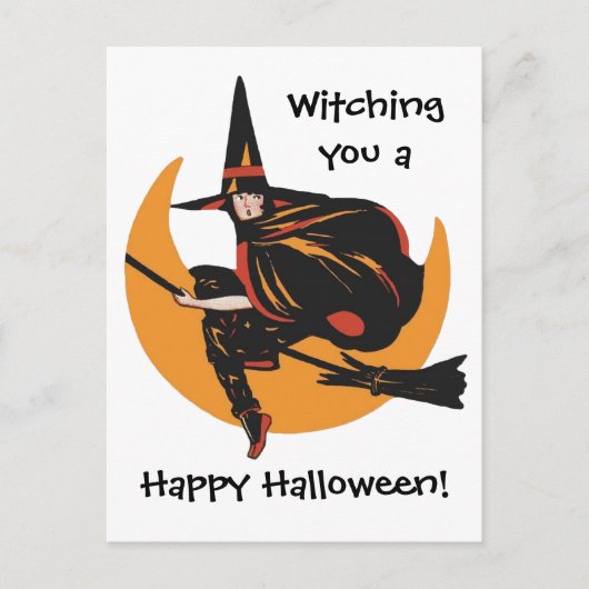 Postale Une Vintage carte Halloween (Devant)