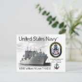 Postale USNS WILLIAM MCLEAN T-AKE-12 CARGO SHIP - Carte po (Debout devant)