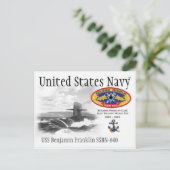 Postale USS BENJAMIN FRANKLIN SSBN-640 SUB. - Carte postal (Debout devant)