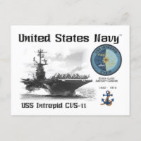 USS INTREPID CVS-11 TRANSPORTEUR D'AÉRONEF - Carte