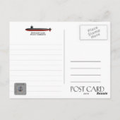 POSTALE USS PINTADO SSN-672 ATTACK SUBMARINE - CARTE POSTA (Dos)