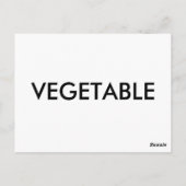 Postale "V" est pour une carte à puce Alphabet Végétable (Dos)