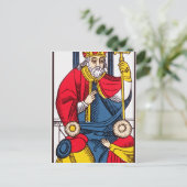 Postale V Le Pape, carte Tarot (Debout devant)