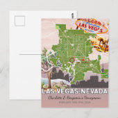 Postale Vacances de lune de miel romantique Carte de Las V (Devant / Derrière)