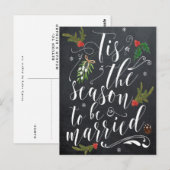 Postale vacances d'hiver cette saison mariage rsvp carte p (Devant / Derrière)