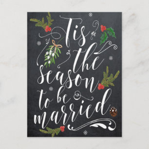 Postale vacances d'hiver cette saison mariage rsvp carte p