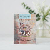 Postale Vache Rustique Pays Western Farm Carte de déplacem (Debout devant)