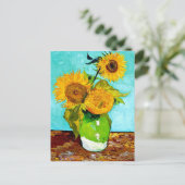 Postale Van Gogh - Fleurs de soleil - Carte Art Post (Debout devant)