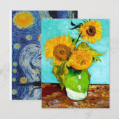 Postale Van Gogh - Fleurs de soleil - Carte Art Post (Devant / Derrière)