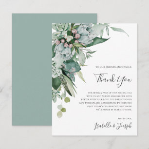 Postale Végétation Succulente   Carte de Remerciement de R