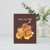 Postale Vendeurs de miel frais ajouter le texte Carte post (Debout devant)