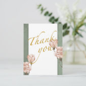 Postale verdure tendance  Carte de remerciement (Debout devant)