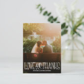 Postale Vertical Love et Merci Mariage Carte de remercieme (Debout devant)