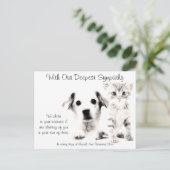 Postale Vétérinaire Carte de Sympathie Chiot et Kitten (Debout devant)