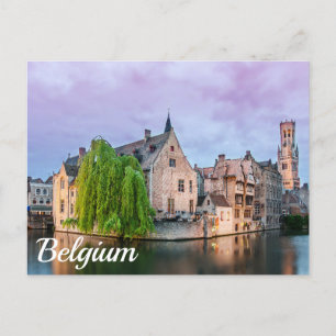 Postale Vieille ville de Bruges et tour du Beffroi Carte p