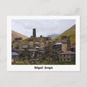 Postale Village d'Ushguli en Svaneti, Géorgie carte postal