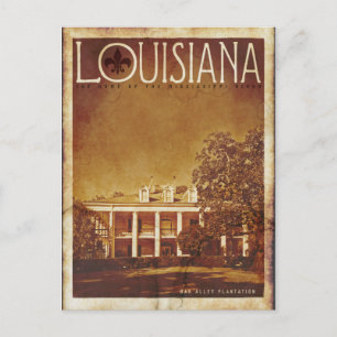 Postale Vintage Louisiana Plantation Home Travel Carte pos