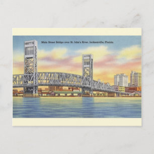 Postale Vintage Main Street Bridge Jacksonville Carte post