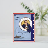 Postale Vintage MilitaireAnniversaire Salutations Carte po (Debout devant)