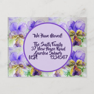 Postale Viola Flowers Nouvelle Adresse Carte Postale, Nous